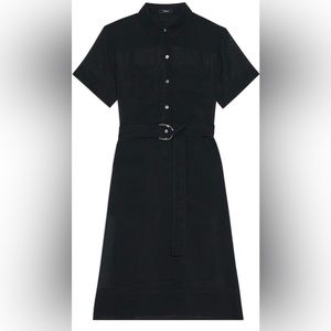 NWT THEORY Shirt-Dress, Black Semisheer